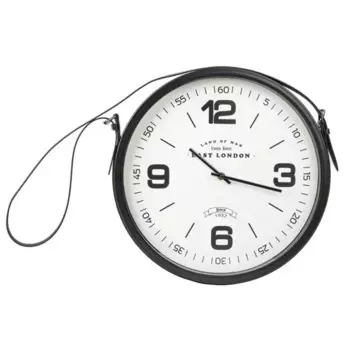 Часы настенные Dream River Ремень металл цвет белый бесшумные 56x38 см