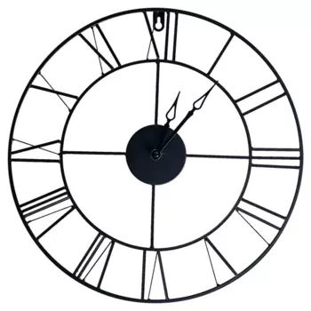 Часы настенные Dream River Rome круглые металл цвет черный бесшумные 40 см