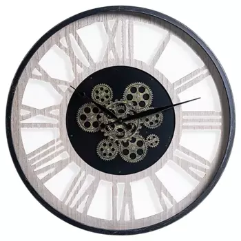 Часы настенные Dream River Шестеренки круглые металл цвет золотой бесшумные 57 см