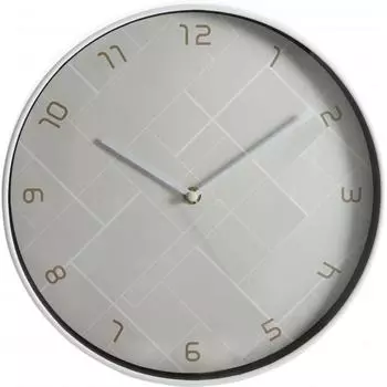 Часы настенные «Графика» пластик серые 30х30х4 см