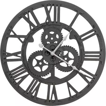 Часы настенные круглые 45 см чёрные