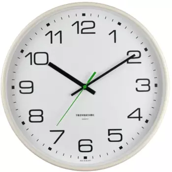 Часы настенные Troykatime Акцент круглые пластик цвет бежевый бесшумные 30.5 см