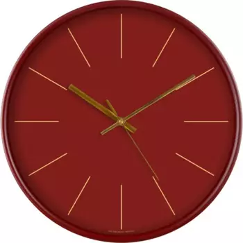 Часы настенные Troykatime Гламур Коктейль круглые пластик цвет красный бесшумные 31 см