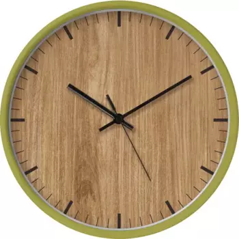 Часы настенные Troykatime Экостиль круглые пластик цвет коричневый/зеленый бесшумные 30 см