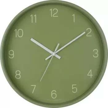 Часы настенные Troykatime круглые пластик цвет оливковый бесшумные 31 см
