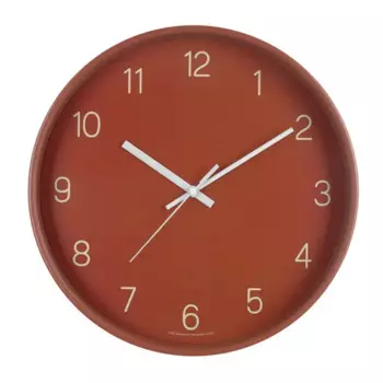 Часы настенные Troykatime круглые пластик цвет терракотовый бесшумные 30 см