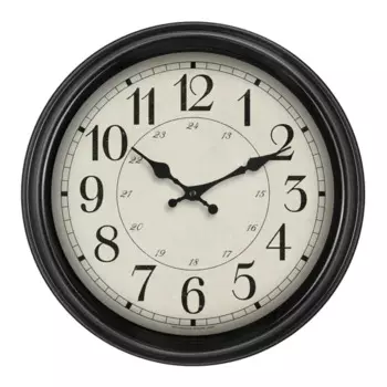 Часы настенные Troykatime Нео-классика круглые пластик цвет бежево-черный бесшумные 31 см
