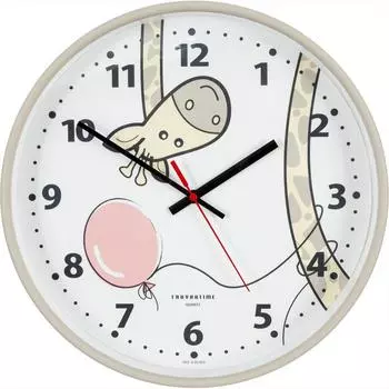 Часы настенные «Жираф» круглые 30 см цвет бежевый