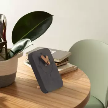 Часы настольные G74 прямоугольные МДФ цвет черный бесшумные 10x13.5 см