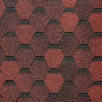 Гибкая черепица Docke Pie Евразия шестигранник красный 3 м