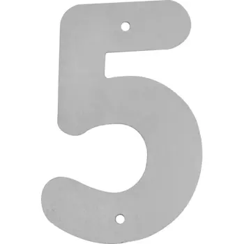 Цифра «5» 17x20 см сталь цвет серый
