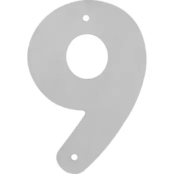 Цифра «9» 17x20 см сталь цвет серый