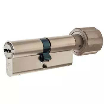Цилиндр Abus D12 NIS 35x35 мм ключ/вертушка цвет никель