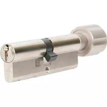 Цилиндр Abus Standard, 45х45 мм, ключ/вертушка, цвет никель