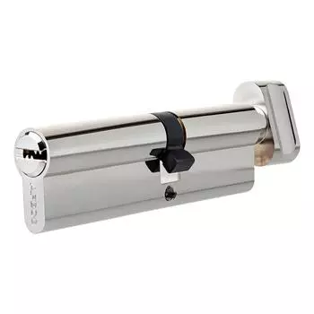 Цилиндр Apecs SM-90, 35х55 мм, ключ/вертушка, цвет никель