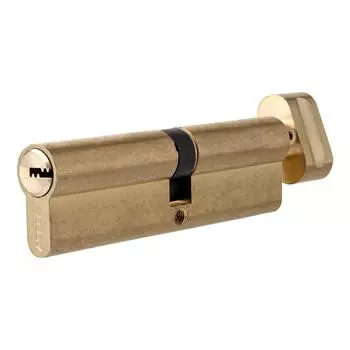 Цилиндр Apecs SM-90, 40х50 мм, ключ/вертушка, цвет золотой