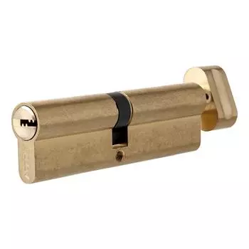 Цилиндр Apecs SM-90-C-G, 45x45 мм, ключ/вертушка, цвет золото