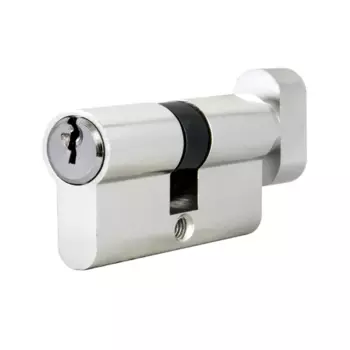 Цилиндр AX102/60 30x30 мм ключ/вертушка цвет хром