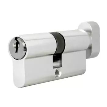 Цилиндр AX102/70 35x35 мм ключ/вертушка цвет хром