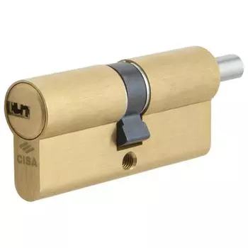 Цилиндр Cisa Astral ОА312-18.00, 40x40 мм, ключ/шток, цвет латунь, без вертушки