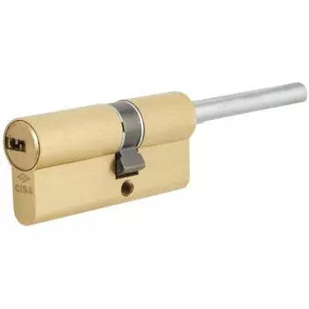 Цилиндр Cisa Astral ОА317-90.00, 45x10x25 мм, ключ/шток, цвет латунь, без вертушки
