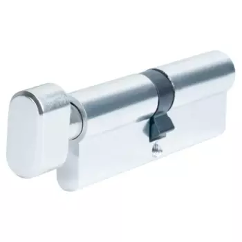 Цилиндр EDS-CYL 45x45 мм ключ/вертушка цвет хром