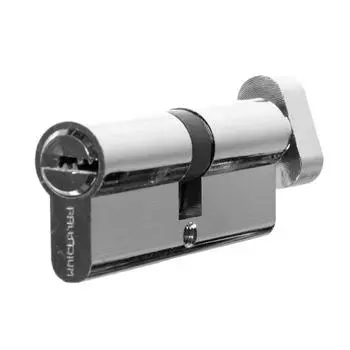 Цилиндр Palladium 80 C BK CP, 40х40 мм, ключ/вертушка , цвет хром