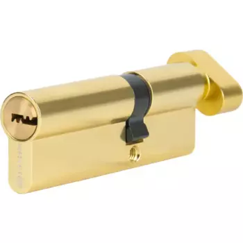 Цилиндр Standers TTAL1-3555NBGD, 35x55 мм, ключ/вертушка, цвет латунь