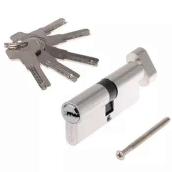 Цилиндр Vanger VM-80 40x40 мм ключ-вертушка цвет хром