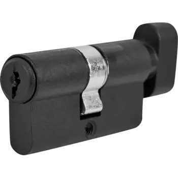 Цилиндр Зенит МЦ1П-5-60, 30x30 мм, ключ/вертушка, цвет черный