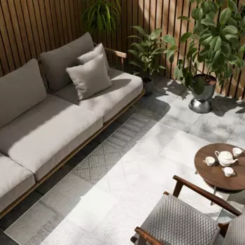 Циновка Дели 120x170 см полипропилен 84107_53211 цвет серый