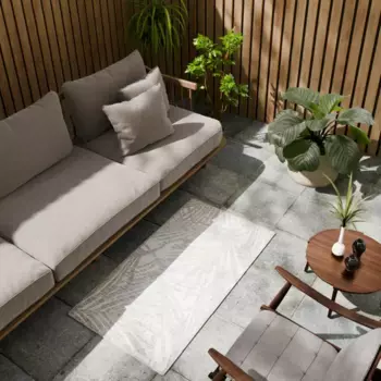 Циновка Дели 60x110 см полипропилен 84115_53211 цвет серый