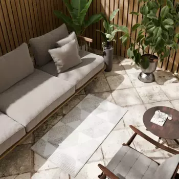 Циновка Дели 60x110 см полипропилен 84118_53211 цвет серый