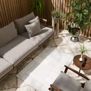 Циновка Дели 80x120 см полипропилен 84107_53211 цвет серый