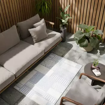 Циновка Дели 80x120 см полипропилен 84307_53111 цвет синий