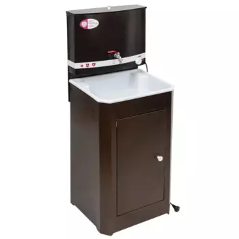 Дачный умывальник Мастерица 17л белый с водонагревателем медный