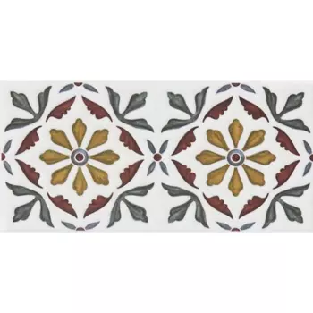 Декор настенный Kerama Marazzi Клемансо 7.4x15 см матовый цвет разноцветный