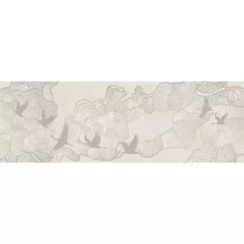 Декор настенный LB Ceramics Юген 20x60 см матовый цвет бежевый журавли