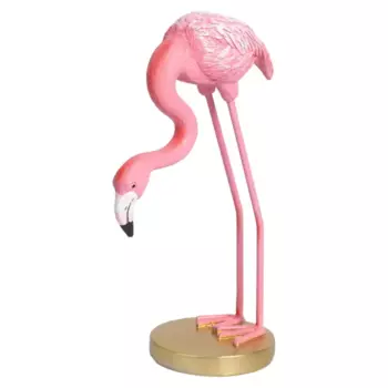 Декоративная фигура Фламинго пластик 12x21 см цвет розовый