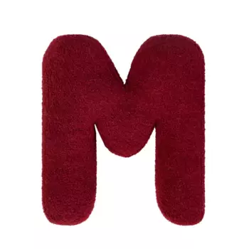 Декоративная подушка Буква М 20x40 см цвет красный