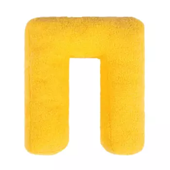 Декоративная подушка Буква П 20x40 см цвет желтый