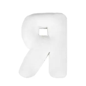 Декоративная подушка Буква Я 20x40 см цвет молочный