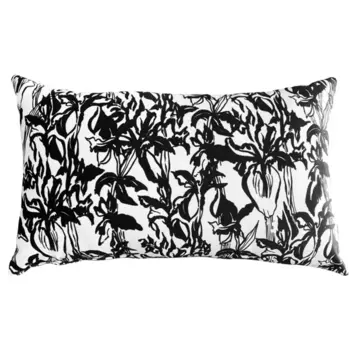 Декоративная подушка Елис 30x50 см цвет черно-белый