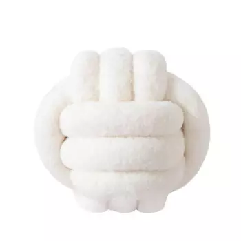 Декоративная подушка Узел 30 см цвет молочный