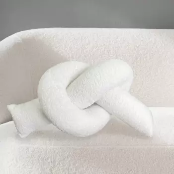 Декоративная подушка Узел Букле 174x14 см цвет белый