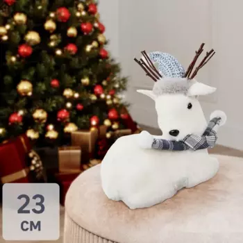 Декоративное украшение Олень 23 см цвет синий