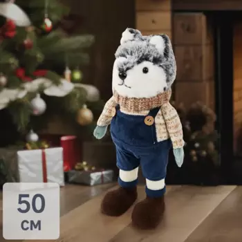 Декоративное украшение Волк 50 см цвет синий