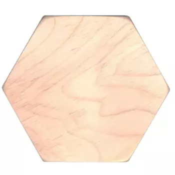 Деревянная мозаика Гексагон бежевая 17.3x15 см береза 0.02 м