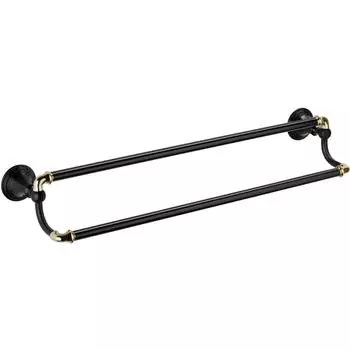 Держатель для полотенца Luksor подвесной двойной цвет чёрный