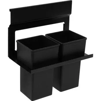 Держатель двух стаканов Lund для рейлинга металл/пластик цвет чёрный